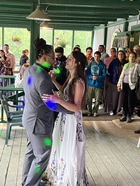 Couple's first dance at a Maui wedding reception